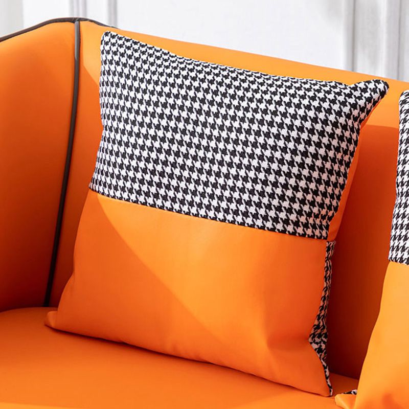 本革ソファ28.74 "d x 28.74" hリビングルーム用のタキシードアームソファ