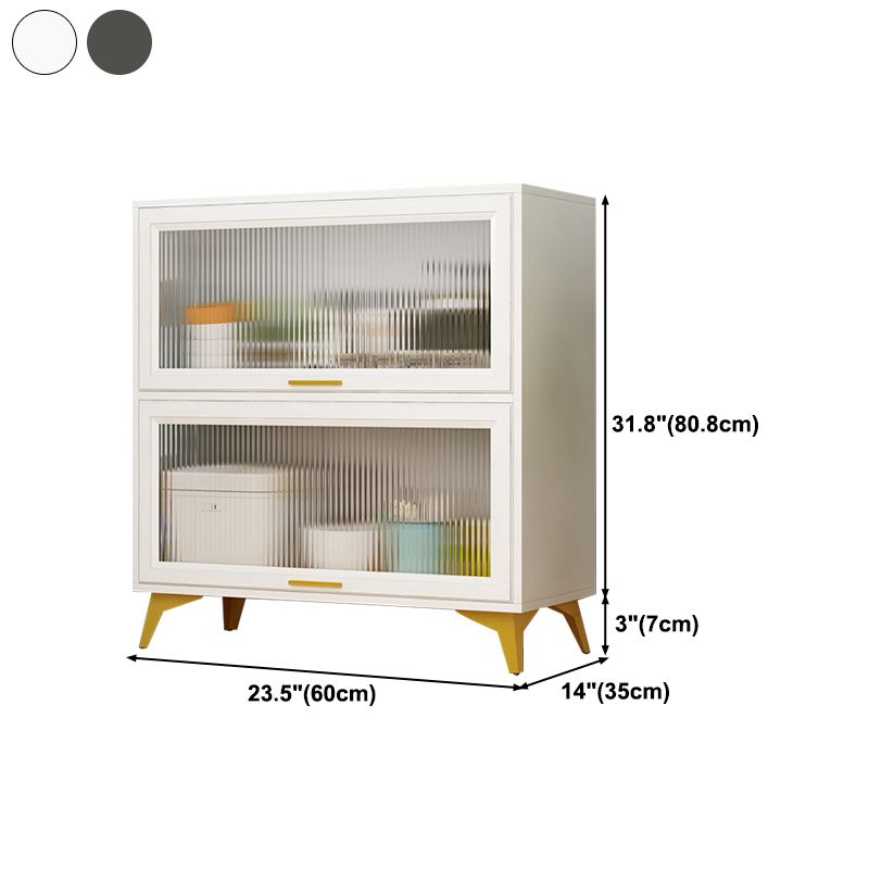 Sideboard in legno ingegnerizzato in stile glam Sideboard in vetro in vetro per soggiorno