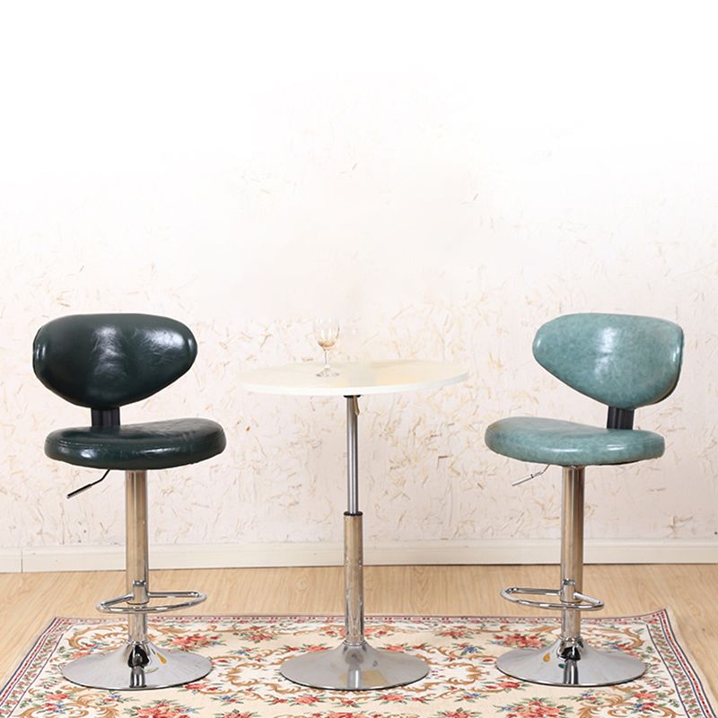 Scandinavian Adjustable Height Leather Counter Stools Swivel Silver Low Back Bar Stools Clearhalo 'Bar Furniture' 'Bar Stools' 'bar_stools' 'furn' 'furn_bar_stools' 'furniture_bar_stools' 'Kitchen & Dining Furniture' 'kitchen&dining_furn' 'kitchen' 'kitchen_furn' Furniture' 1200x1200_b5ab5eac-6e8d-4ef8-a55d-fe109dbe839a