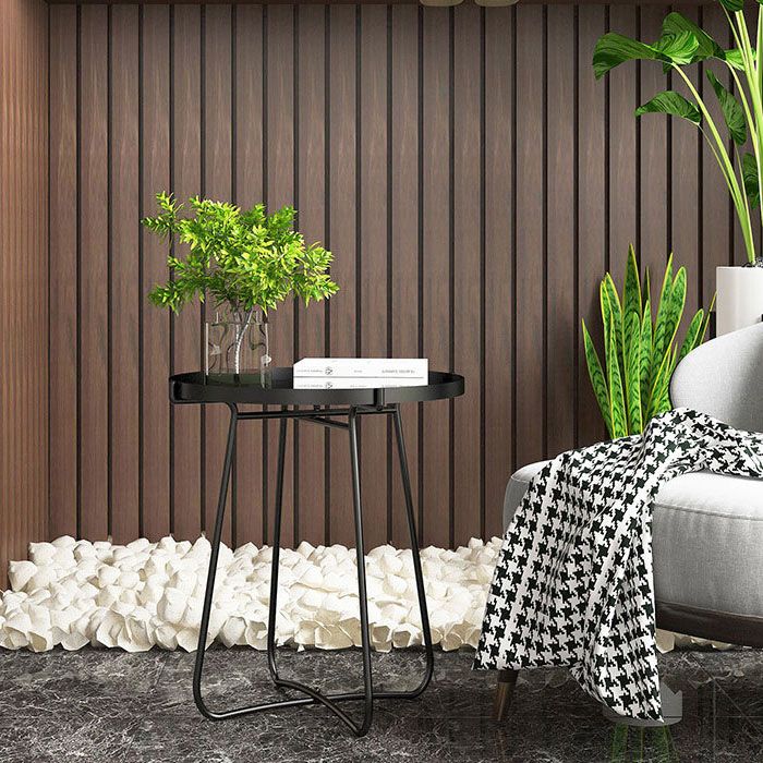 Bandeja redonda Tabla lateral superior 17.7 "/21.6" Table de la cruz de hierro de altura