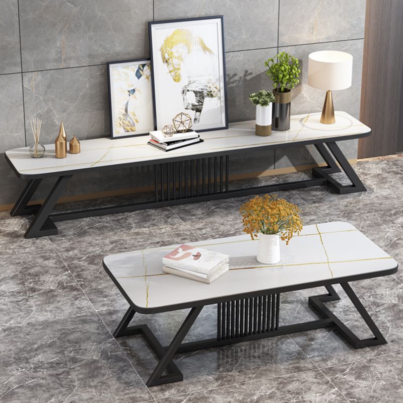 17,72"H tv-standaard moderne stijl witte tv-standaard console voor woonkamer