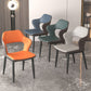 Modern Faux Leather Dining Side Chairs Open Back Dining Arm Chair for Dining Room