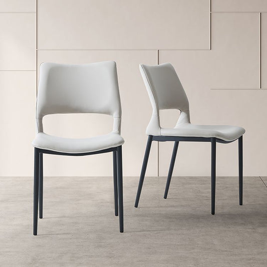 Open Back Side Chair Industrial Style Faux Leather Side Chair Clearhalo 'Dining Chairs' 'Dining Tables & Seating' 'dining_chair' 'furn' 'furn_dining_chair' 'Furniture' 'Kitchen & Dining Furniture' 1200x1200_b5afcdee-2c7b-4a06-a72e-60dcac1b6f12