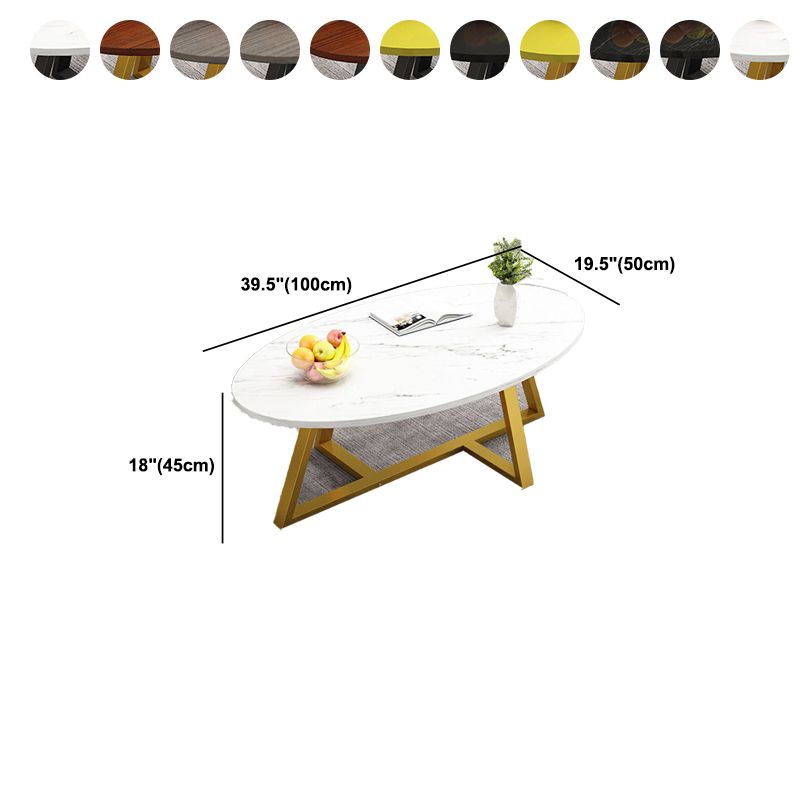 Glass Open Shelf Cocktail Table Oval Minimalist Modern Coffee Table Clearhalo 'Coffee & Accent Tables' 'Coffee Tables' 'coffee_tables' 'furn' 'furn_coffee_tables' 'Furniture' 'Living Room Furniture' 1200x1200_b5b07ec3-1da4-47ae-b0fd-43acb142aafb