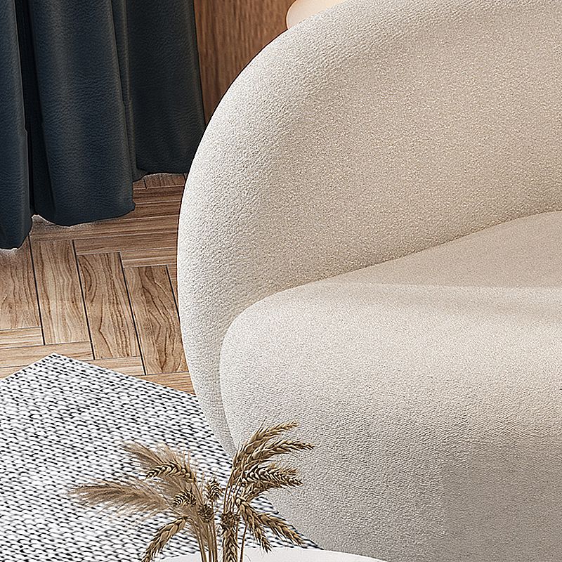 Moderne kameel achterbank 27,56 "High Round Arm Sofa voor appartement, wit