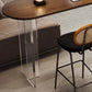 Contemporary Double Pedestal Bar Dining Table Solid Wood Dining Table Clearhalo 'Bar Furniture' 'Bar Tables' 'bar_tables' 'furn' 'furn_bar_tables' 'Furniture' 'Kitchen & Dining Furniture' 1200x1200_b5b1a6ae-ac35-431f-8e96-1ff670176f93