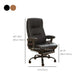 Modern Padded Arms Office Chair Leather Tilt Mechanism Chair with Wheels