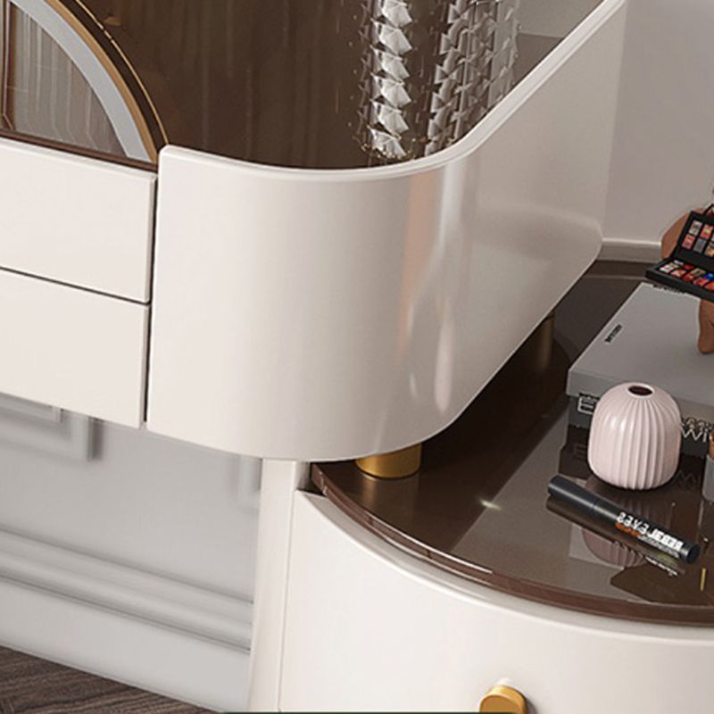 Tavolo da toeletta da toeletta per vanità in legno contemporaneo set di vetro/tavolo da trucco in ardesia