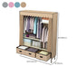 Hinged Wardrobe Closet Contemporary Wardrobe Armoire with Drawer Clearhalo 'Armoires & Wardrobes' 'armoires_wardrobes' 'Bedroom Furniture' 'furn' 'furn_armoires_wardrobes' 'Furniture' 1200x1200_b5b364ff-7d34-46dc-ba7a-363be1e63d98