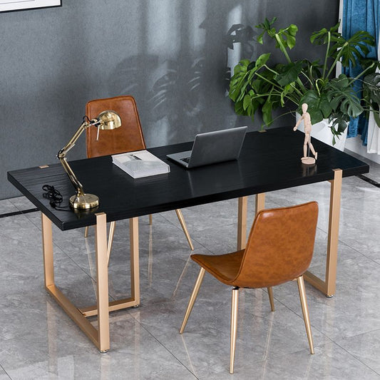 Glam massief hout schrijfdesk 29.53 "Tall Sled Base Office bureau