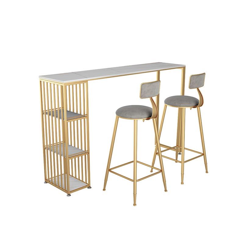 Modern Style Bar Table Stone Storage Top Pub Table for Living Room Clearhalo 'Bar Furniture' 'Bar Tables' 'bar_tables' 'furn' 'furn_bar_tables' 'Furniture' 'Kitchen & Dining Furniture' 1200x1200_b5b56a02-c20c-425d-931a-c390273ee688