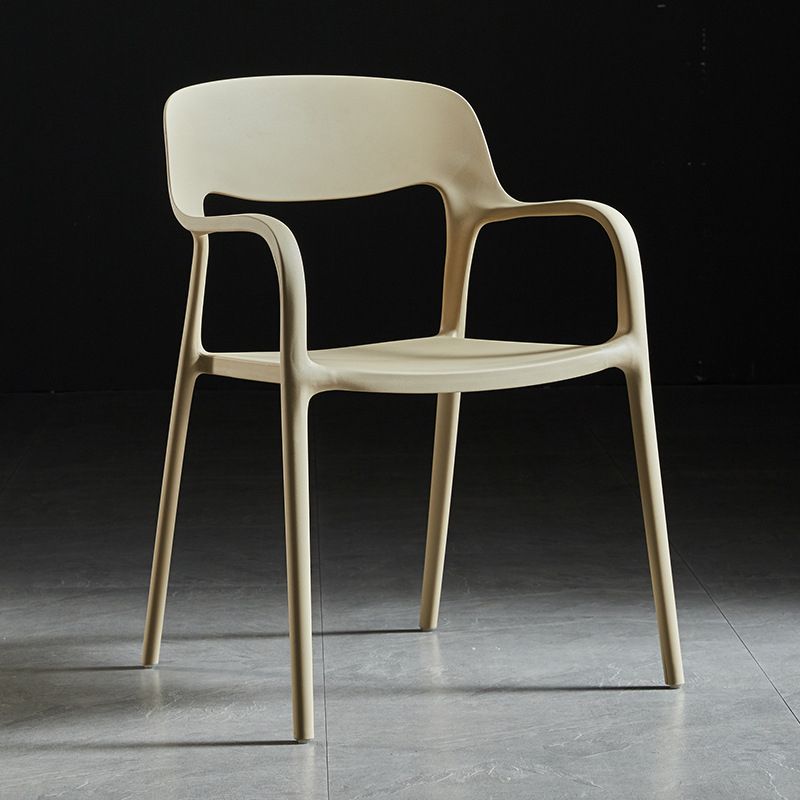 Open Back Dining Side Chair Dining Room Home Plastic Arm Chair Clearhalo 'Dining Chairs' 'Dining Tables & Seating' 'dining_chair' 'furn' 'furn_dining_chair' 'Furniture' 'Kitchen & Dining Furniture' 1200x1200_b5b62a9f-e14c-416d-9ac0-11cbe0837a0e