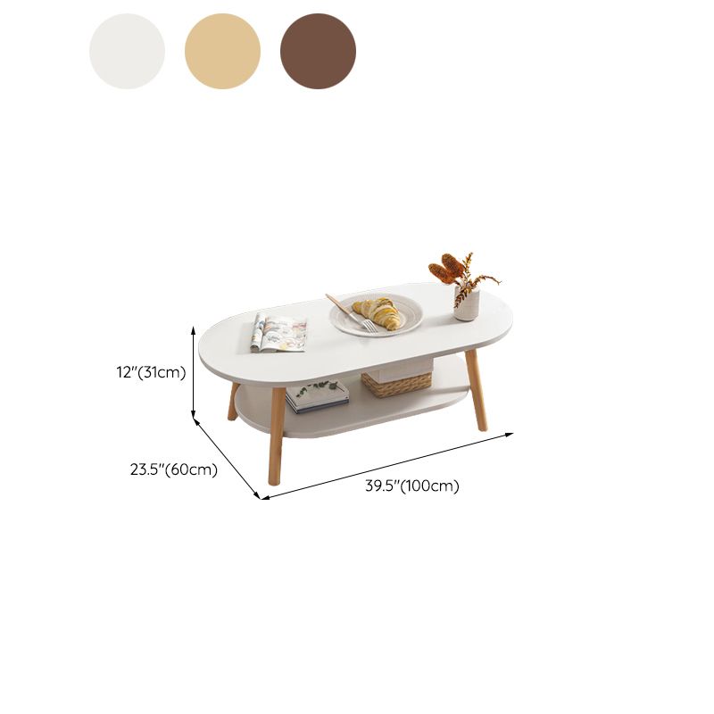 Table basse à quatre pieds en bois artificiel ou table d'appoint avec étagère
