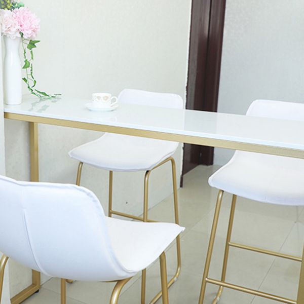 Stone Bar Dining Table Glam Rectangle Kitchen Bar Table with Double Pedestal Clearhalo 'Bar Furniture' 'Bar Tables' 'bar_tables' 'furn' 'furn_bar_tables' 'Furniture' 'Kitchen & Dining Furniture' 1200x1200_b5b70814-b098-47c8-903c-a2fe8477f233