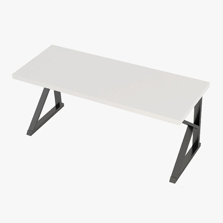 Scrivania rettangolare industriale scrivania in marmo bianco con gambe metalliche