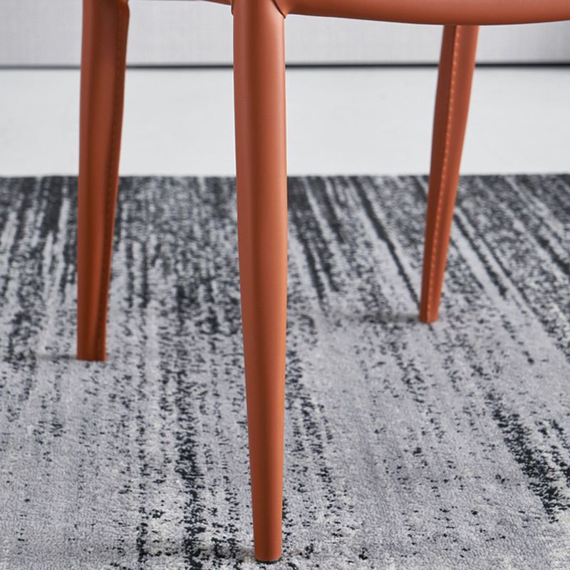 Sillas laterales sin brazo de silla de metal de comedor contemporáneo para la cocina