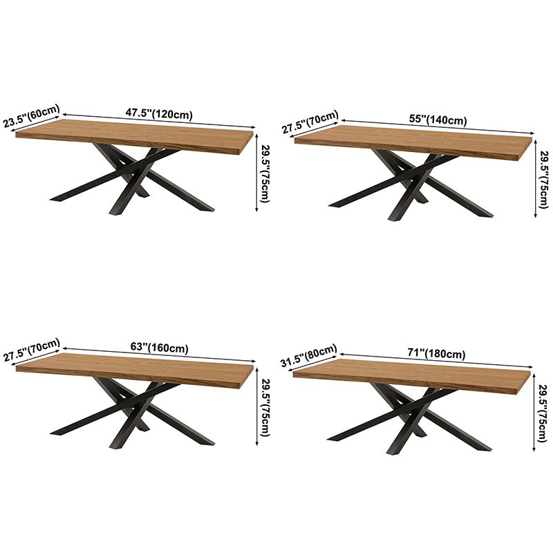 Solid Wood Brown Tone Dining Table Industrial 4 Legs Table for Dining Room Clearhalo ' dining_table' 'Dining Tables & Seating' 'Dining Tables' 'furn' 'furn_dining_table' 'Furniture' 'furniture_dining_table' 'Kitchen & Dining Furniture' 'kitchen&dining_furn' 'kitchen' 'kitchen_dining_table' 1200x1200_b5b9cd2a-a3e6-4b09-8c5f-f5ae8afcf780