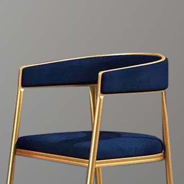 Glam Metal Dining Room Chairs Open Back Upholstered Arm Chair Clearhalo ' kitchen&dining_furn' 'Dining Chairs' 'Dining Tables & Seating' 'dining_chair' 'furn' 'furn_dining_chair' 'Furniture' 'furniture_dining_chair' 'Kitchen & Dining Furniture' 'kitchen' 1200x1200_b5b9eab3-fa53-4bf2-9648-81b1febcac11