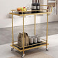 Contemporary Metal Prep Table 33.86"H Rolling Prep Table with Open Storage