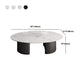 Glam Slate Coffee Cocktail Table Frame Oval Coffee Table for Home Clearhalo 'Coffee & Accent Tables' 'Coffee Tables' 'coffee_tables' 'furn' 'furn_coffee_tables' 'Furniture' 'Living Room Furniture' 1200x1200_b5ba3d96-e27b-4297-9c6d-f4afe7a54d6b