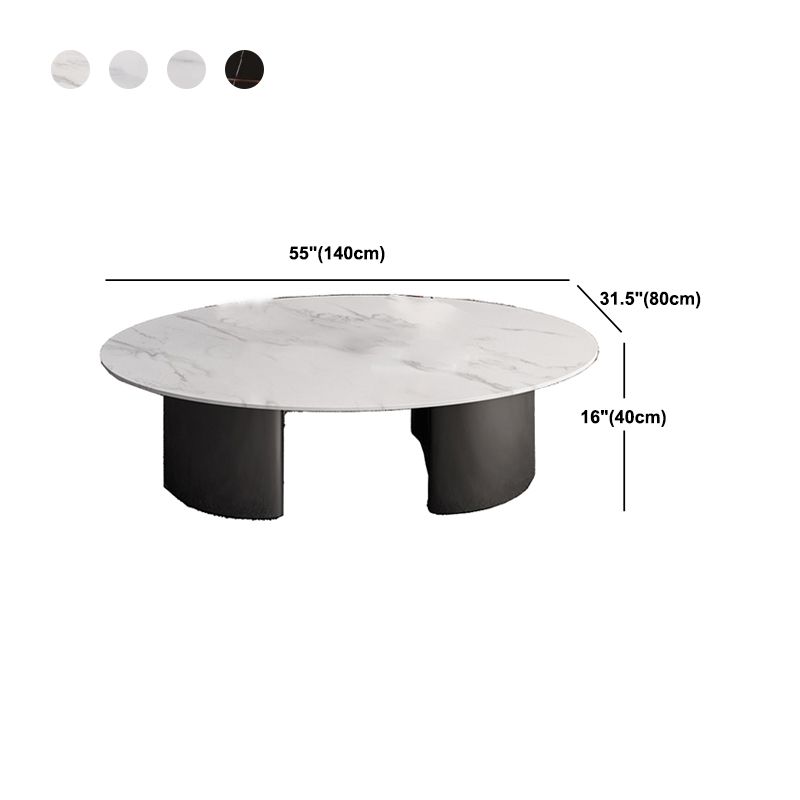 Glam Slate Coffee Cocktail Table Frame Oval Coffee Table for Home Clearhalo 'Coffee & Accent Tables' 'Coffee Tables' 'coffee_tables' 'furn' 'furn_coffee_tables' 'Furniture' 'Living Room Furniture' 1200x1200_b5ba3d96-e27b-4297-9c6d-f4afe7a54d6b