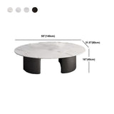 グラムスレートコーヒーカクテルテーブルフレーム家のための楕円形のコーヒーテーブル