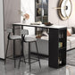 Stone Top Industrial Cocktail Bar Table with Storage Rectangle Counter Table Clearhalo 'Bar Furniture' 'Bar Tables' 'bar_tables' 'furn' 'furn_bar_tables' 'Furniture' 'Kitchen & Dining Furniture' 1200x1200_b5bb683f-534b-480c-85bc-58e061b72351