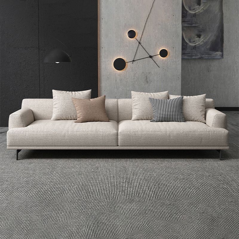 Faux Leather and Cotton Blend Recessed Arm Furniture Sectionals in Beige Clearhalo 'furn' 'furn_sectionals' 'Furniture' 'Living Room Furniture' 'Sectionals' 1200x1200_b5bbad41-fda8-4d82-8ce6-9c7e4045b210