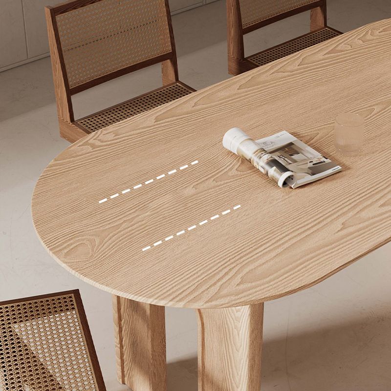 Solid Wood Dining Room Dinner Kitchen Table Contemporary Dining Table Clearhalo 'Dining Tables & Seating' 'Dining Tables' 'dining_table' 'furn' 'furn_dining_table' 'Furniture' 'Kitchen & Dining Furniture' 1200x1200_b5bce753-0bac-4cc1-9acd-ea0a09da8674