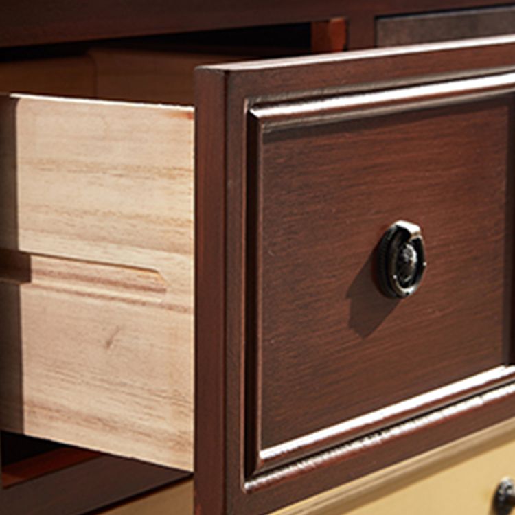 Cassetti multi -stoccaggio classico cassa di legno di stoccaggio per la camera da letto