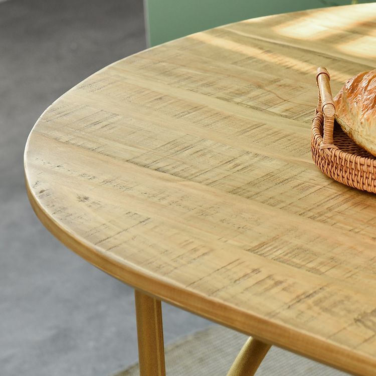 Contemporary Solid Wood Khaki Dining Table Oval Shape Standard Dining Table for Kitchen Clearhalo ' dining_table' 'Dining Tables & Seating' 'Dining Tables' 'furn' 'furn_dining_table' 'Furniture' 'furniture_dining_table' 'Kitchen & Dining Furniture' 'kitchen&dining_furn' 'kitchen' 'kitchen_dining_table' 1200x1200_b5bf1305-f631-4cb3-b54f-e82f17936259