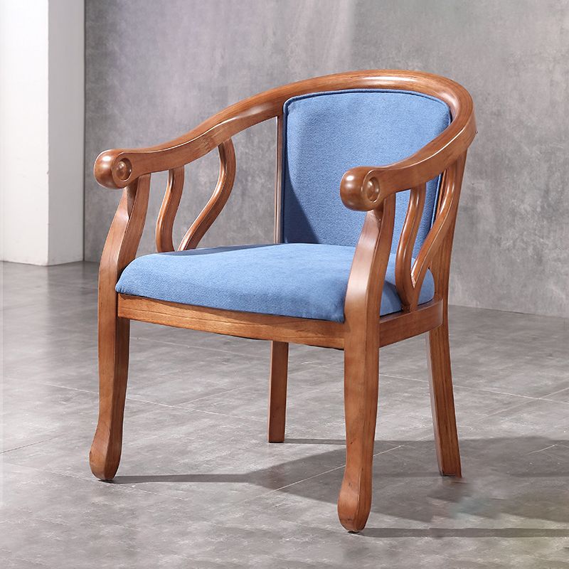 Traditional Wood Dining Arm Chair Linen Fabric Dining Chair for Restaurant Use Clearhalo ' kitchen&dining_furn' 'Dining Chairs' 'Dining Tables & Seating' 'dining_chair' 'furn' 'furn_dining_chair' 'Furniture' 'furniture_dining_chair' 'Kitchen & Dining Furniture' 'kitchen' 1200x1200_b5bf3a63-ea20-429a-8f24-55df3a8435be