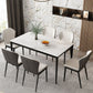 Sintered Stone Top Rectangle Table for Restaurant Modern Dining Table with Metal 4 Legs Clearhalo ' dining_table' 'Dining Tables & Seating' 'Dining Tables' 'furn' 'furn_dining_table' 'Furniture' 'furniture_dining_table' 'Kitchen & Dining Furniture' 'kitchen&dining_furn' 'kitchen' 'kitchen_dining_table' 1200x1200_b5bf539e-e6f8-4c5e-912d-8869e85f9c26