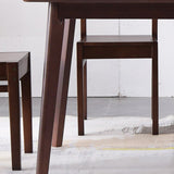 Traditional 1/2/5/6 Pieces Furniture Solid Wood Rectangle Dining Table Set in Brown