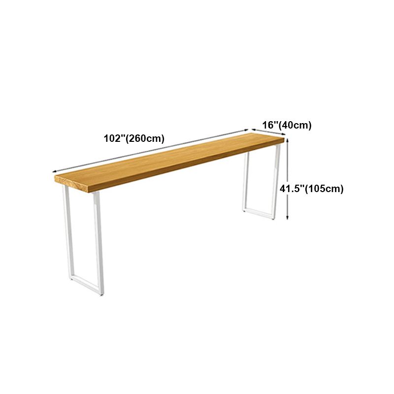 Rectangle Bar Dining Table Modern Bar Table with Sled Base in White Clearhalo 'Bar Furniture' 'Bar Tables' 'bar_tables' 'furn' 'furn_bar_tables' 'Furniture' 'furniture_bar_tables' 'Kitchen & Dining Furniture' 1200x1200_b5c043f7-e6fa-4d34-8c0a-80886ab8169e