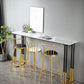 Stone Top Counter Table Metal Base 42-inch Height Nordic Bar Table Clearhalo 'Bar Furniture' 'Bar Tables' 'bar_tables' 'furn' 'furn_bar_tables' 'Furniture' 'furniture_bar_tables' 'Kitchen & Dining Furniture' 1200x1200_b5c1fe31-2332-472b-a02a-0e2824e0e8fb