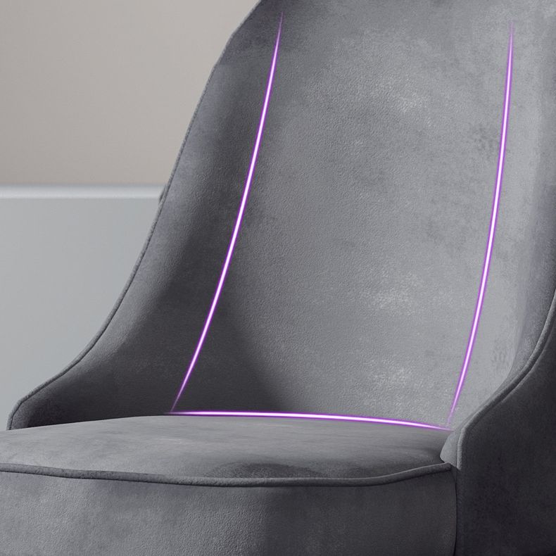 Nordic Style Upholstered Armless Dining Chairs Solid Back Chairs Clearhalo 'Dining Chairs' 'Dining Tables & Seating' 'dining_chair' 'furn' 'furn_dining_chair' 'Furniture' 'furniture_dining_chair' 'Kitchen & Dining Furniture' 1200x1200_b5c44ec6-a023-410f-88f2-8caff502dd07