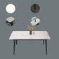 Fixed Sintered Stone Top Dining Furniture with 4 Legs Base Dining Table Sets for Home Clearhalo 'Dining Room Sets' 'Dining Tables & Seating' 'dining_room_set' 'Furniture' 'furniture_dining_room_set' 'Kitchen & Dining Furniture' 'kitchen&dining_furn' 'kitchen' 1200x1200_b5c45007-34c0-4907-8143-7995c547ed1f
