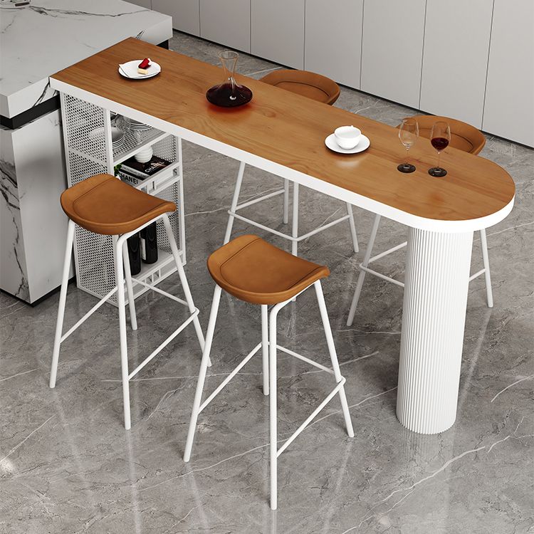 Metal Contemporary Freeform Dining Table Pine Wood Top Table Clearhalo 'Dining Tables & Seating' 'Dining Tables' 'dining_table' 'furn' 'furn_dining_table' 'Furniture' 'furniture_dining_table' 'Kitchen & Dining Furniture' 'kitchen' 'kitchen_dining_table' 1200x1200_b5c49e53-ffb9-4946-adb2-a06e88ee60ad