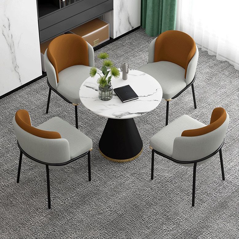 Contemporary 1/2/5 Pieces Dining Set Round Dining Room Table Set Clearhalo 'Dining Room Sets' 'Dining Tables & Seating' 'dining_room_set' 'furn' 'furn_dining_room_set' 'Furniture' 'furniture_dining_room_set' 'Kitchen & Dining Furniture' 'kitchen&dining_furn' 'kitchen' 1200x1200_b5c5af80-aa69-43ba-b994-36fab5249409