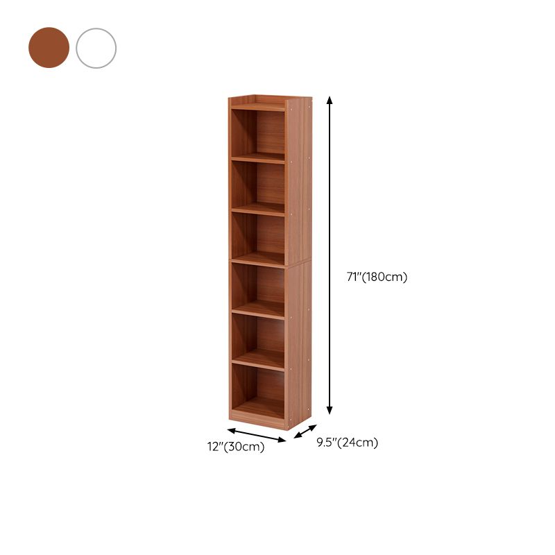 Modern Style Closed Back Bookshelf Engineered Wood Bookcase for Home