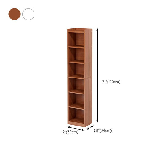 Modern Style Closed Back Bookshelf Engineered Wood Bookcase for Home