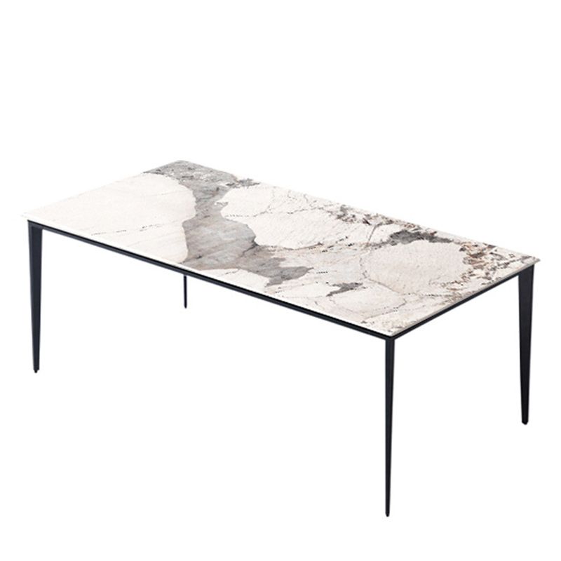 Designer Style 1/2/5/7 Pieces Dining Set Sintered Stone Top Table with Leather Chairs Clearhalo 'Dining Room Sets' 'Dining Tables & Seating' 'dining_room_set' 'furn' 'furn_dining_room_set' 'Furniture' 'furniture_dining_room_set' 'Kitchen & Dining Furniture' 1200x1200_b5c7ea48-d901-4066-b120-f4ee874ed4a4