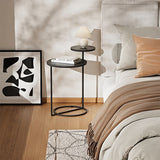 Metal Bedside Gabinet Industrial Style Accent Mesa Nightsand para dormitorio