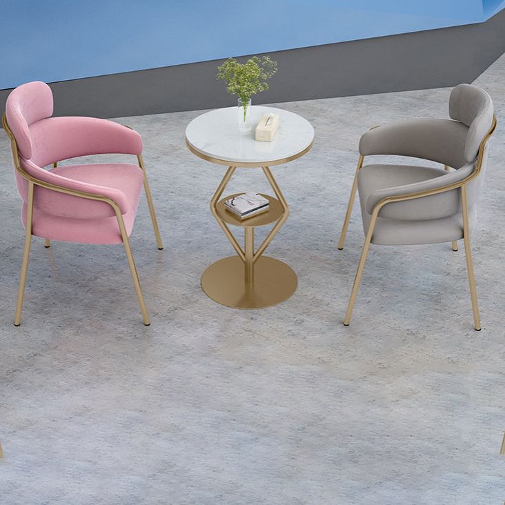 Glam Velvet Arm Dining Chairs Metal Dining Chair for Restaurant Use Clearhalo ' kitchen&dining_furn' 'Dining Chairs' 'Dining Tables & Seating' 'dining_chair' 'furn' 'furn_dining_chair' 'Furniture' 'furniture_dining_chair' 'Kitchen & Dining Furniture' 'kitchen' 1200x1200_b5ca2ff7-d1f6-4bc7-aaea-624e6009871a