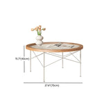 Tropical Style Glass Coffee Table Round 4 Legs Cocktail Table Clearhalo 'Coffee & Accent Tables' 'Coffee Tables' 'coffee_tables' 'furn' 'furn_coffee_tables' 'Furniture' 'Living Room Furniture' 1200x1200_b5cbb5cf-dee5-47f6-989d-19eff65edf8b