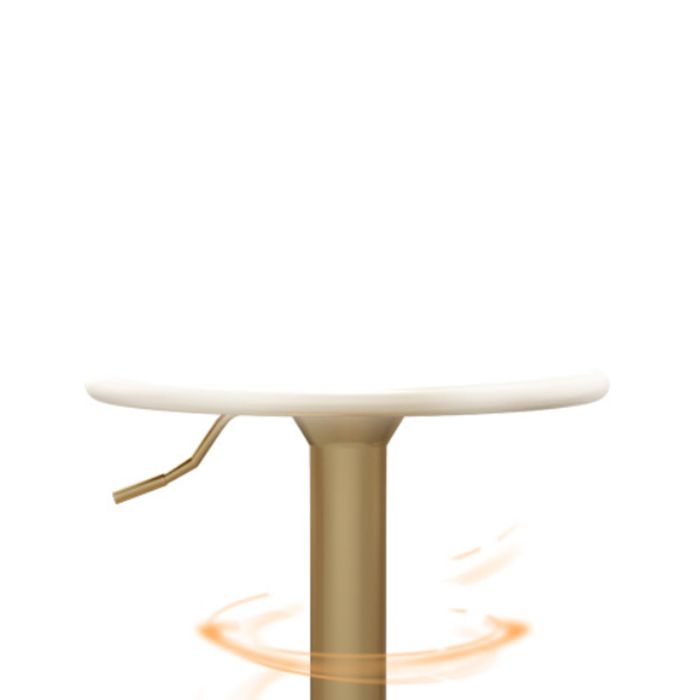 Glam Liftable Backrest Counter Stool Iron Kitchen Bar Stool with Velvet Cushion and Pedal Clearhalo 'Bar Furniture' 'Bar Stools' 'bar_stools' 'furn' 'furn_bar_stools' 'Furniture' 'furniture_bar_stools' 'Kitchen & Dining Furniture' 1200x1200_b5cbbdef-62ab-4974-868a-6efaad68c9eb