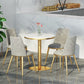 1/3/5 Pieces Dining Set Black-gold Base and White Top Table Glam Style Kitchen Set Clearhalo 'Dining Room Sets' 'Dining Tables & Seating' 'dining_room_set' 'furn' 'furn_dining_room_set' 'Furniture' 'furniture_dining_room_set' 'Kitchen & Dining Furniture' 'kitchen&dining_furn' 'kitchen' 1200x1200_b5cc62fb-dac5-4fd2-aaf9-54f490b4a295