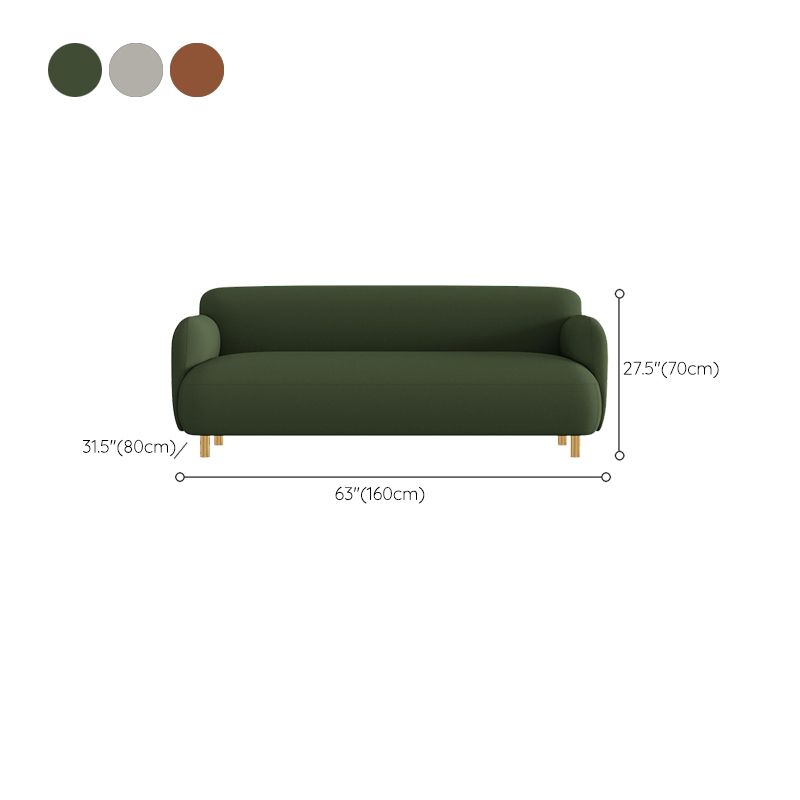Sofá de cuero falso 27.55 "H Sofá de brazo empotrado para sala de estar