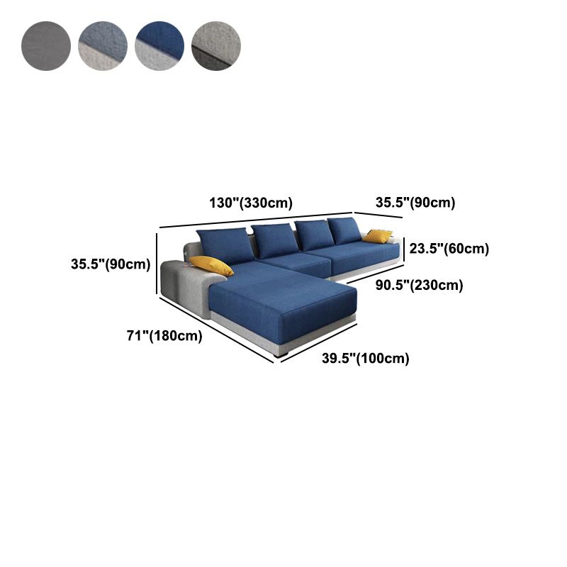 Round Armrest Cushioned Back Cotton Sofa Bed Sponge/latex Padded Sofa